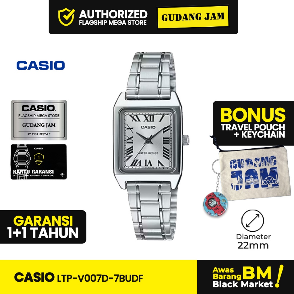 Jam Tangan Casio LTP-V007D-7BUDF LTP-V007D LTP-V007 LTPV007D LTPV007