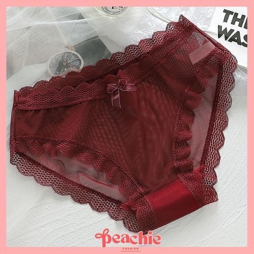 PEACHIE | CD1236 Celana Dalam Wanita Seksi CD Transparan Renda Brukat Sexy Kolor Panties