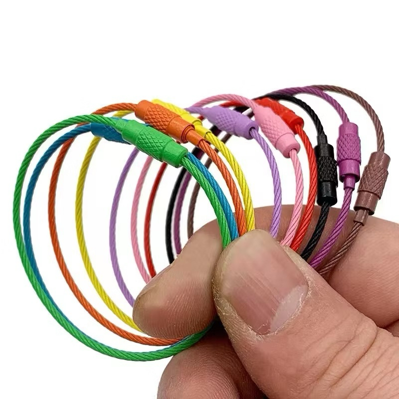 TALI KAWAT O BULAT RING BESAR Gantungan Kunci DIY Lot Kait O Mobil Tas Warna Warni (KEYCHAIN A)