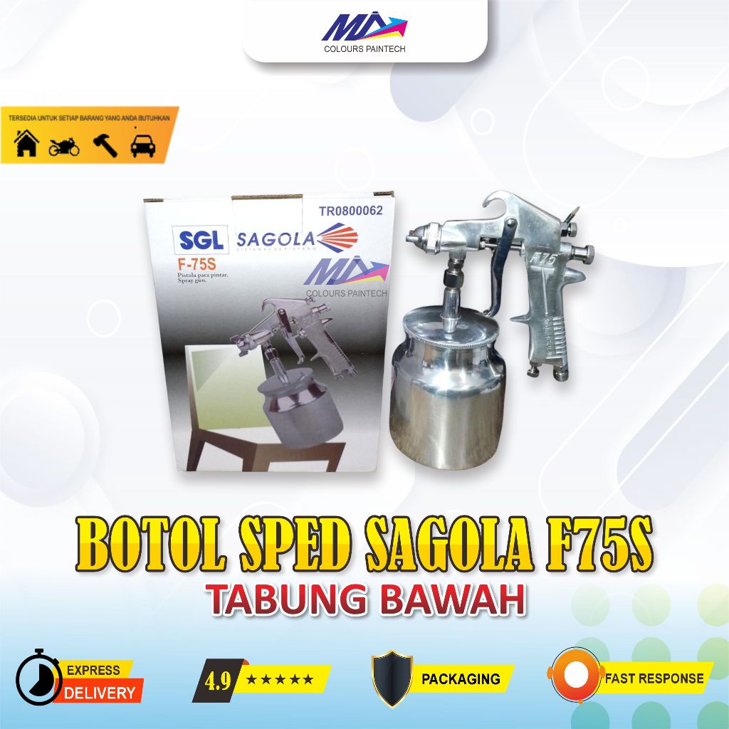 SPRAYGUN SAGOLA TABUNG BAWAH F75S