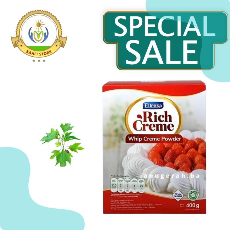 

Ellenka Rich Creme Whip Cream Bubuk 400 Gram