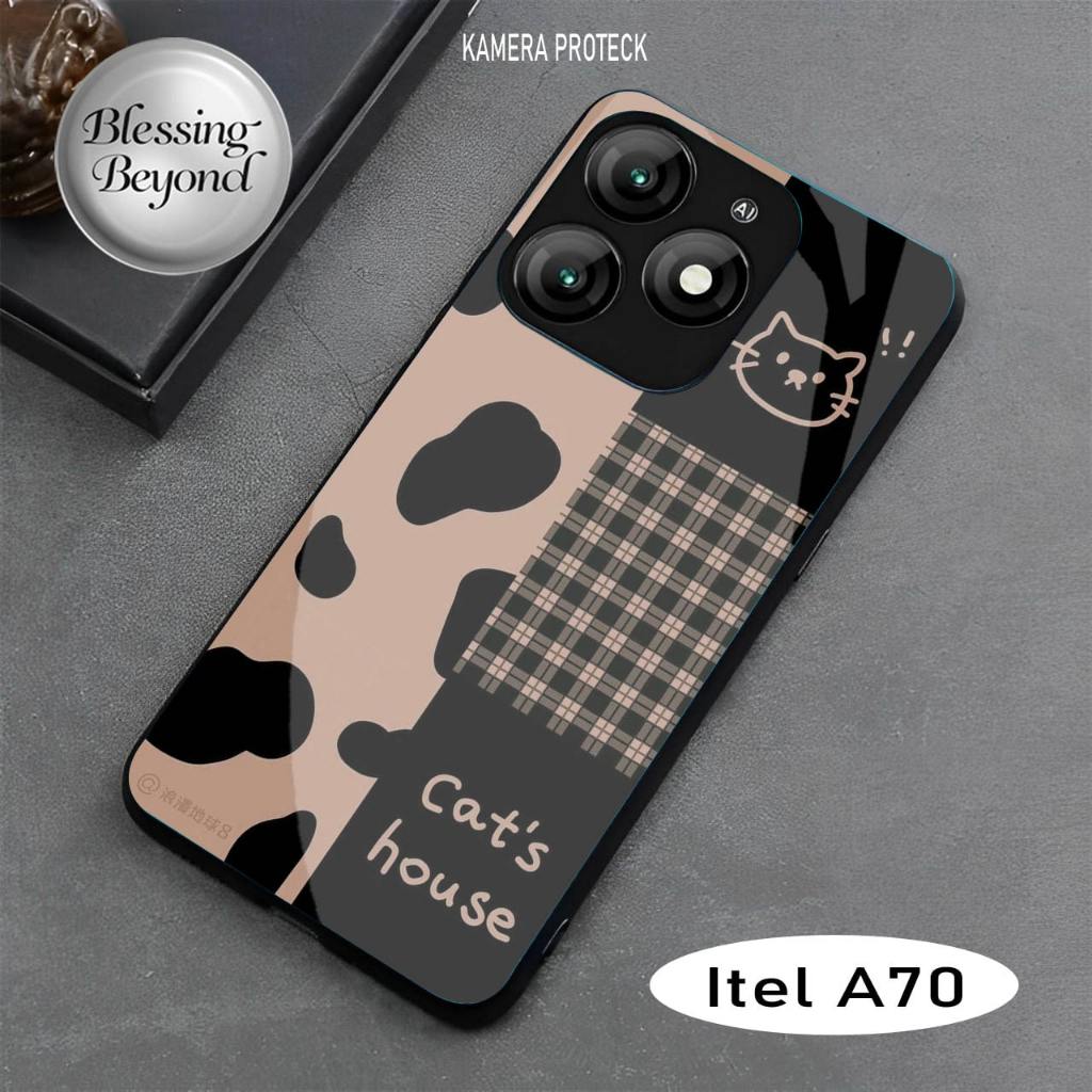 [BSC-106] Softcase Glass Kaca Akrilik Itel A70 - Kesing Itel A70 - Case Handphone Itel A70 - Case It