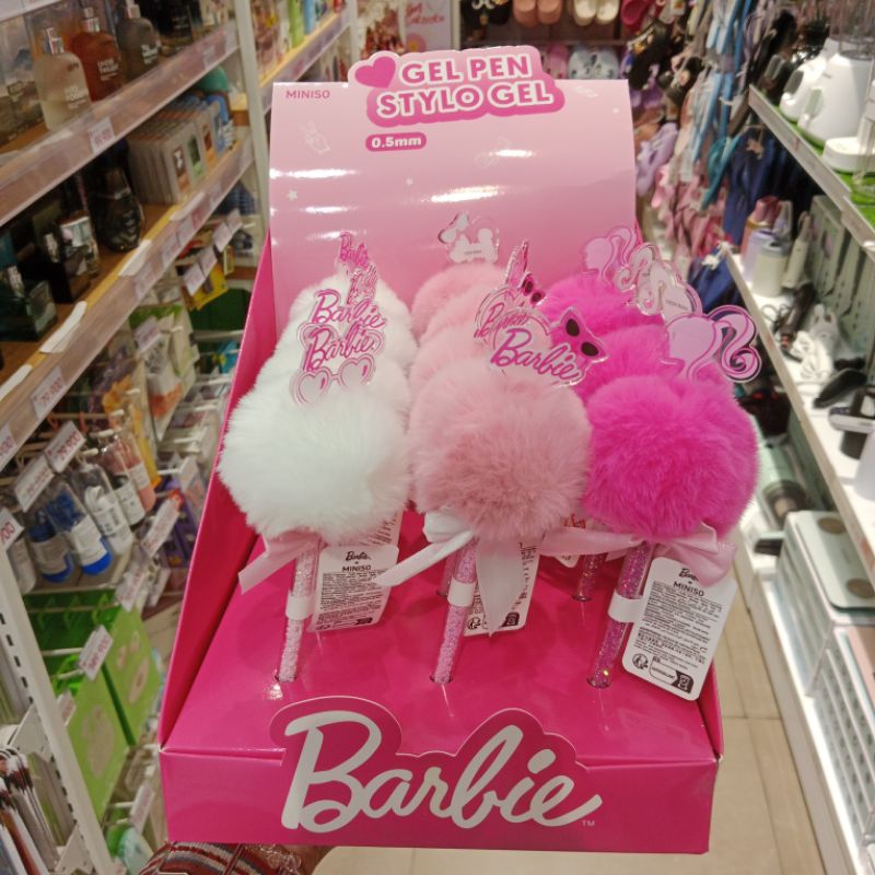 

Miniso Barbie Collection Fluffy Ball Gel Pen