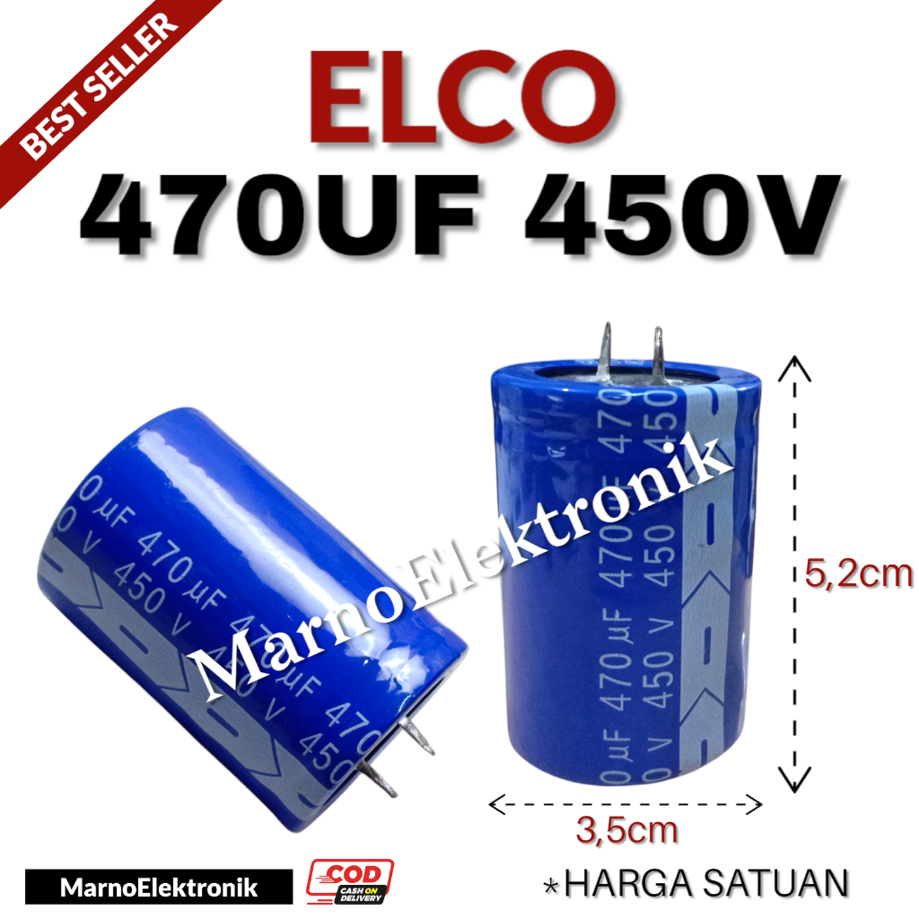 CAPASITOR ELCO 470UF 450V 470 UF 450 V 470 MIKRO MICRO KAPASITOR ELKO VOLT
