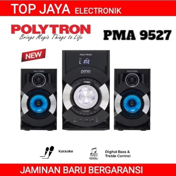 SPEAKER MULTIMEDIA POLYTRON PMA9527 BLUETOOTH/SPEAKER AKTIF POLYTRON 9527 NEW SERIES