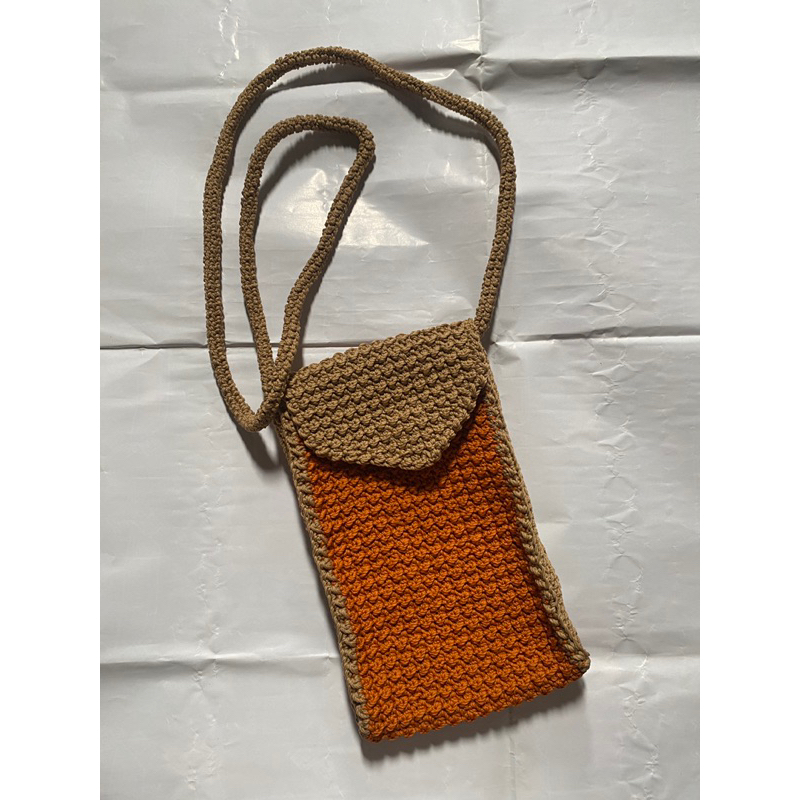 Tas Handphone kecil Tas tangan kro Tas hp rajutan Tas rajut kecil