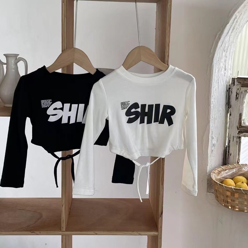 BABYLON ATASAN IMPORT ANAK PEREMPUAN. ATASAN ANAK PEREMPUAN HITAM PUTIH