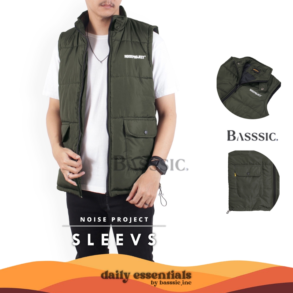 Rompi Pria - Vest Rompi Sleevs Gelembung Tebal hangat - Original Premium - Basssic