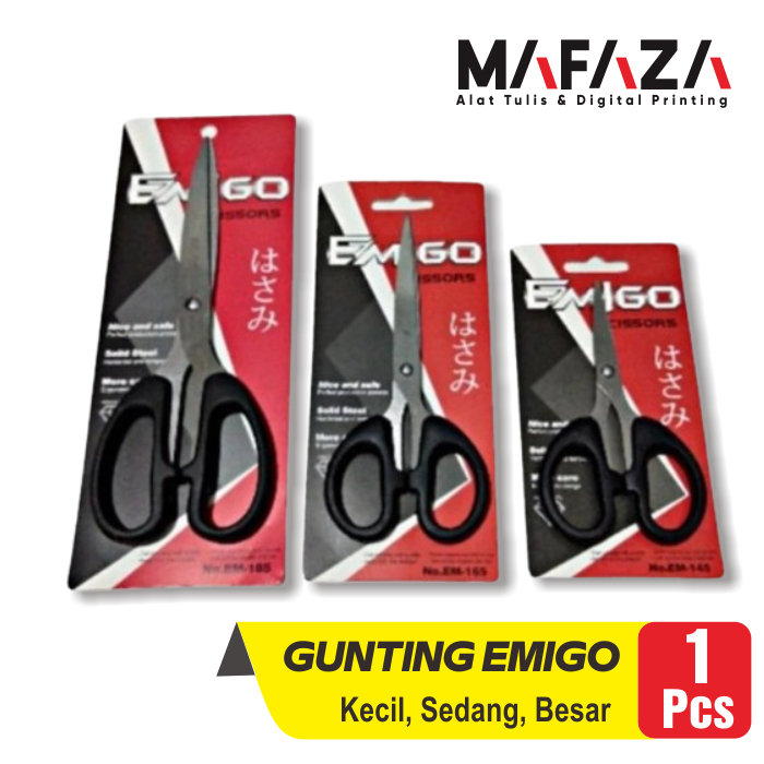 

[1 Pcs] Gunting Emigo Kecil Sedang Besar EM-145, EM-165, EM-185