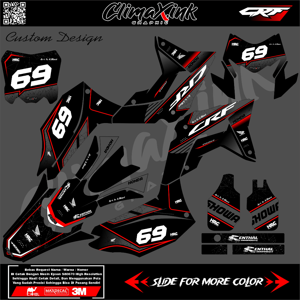 Decal crf 150L full body keren  stiker crf 150 l full body motif keren