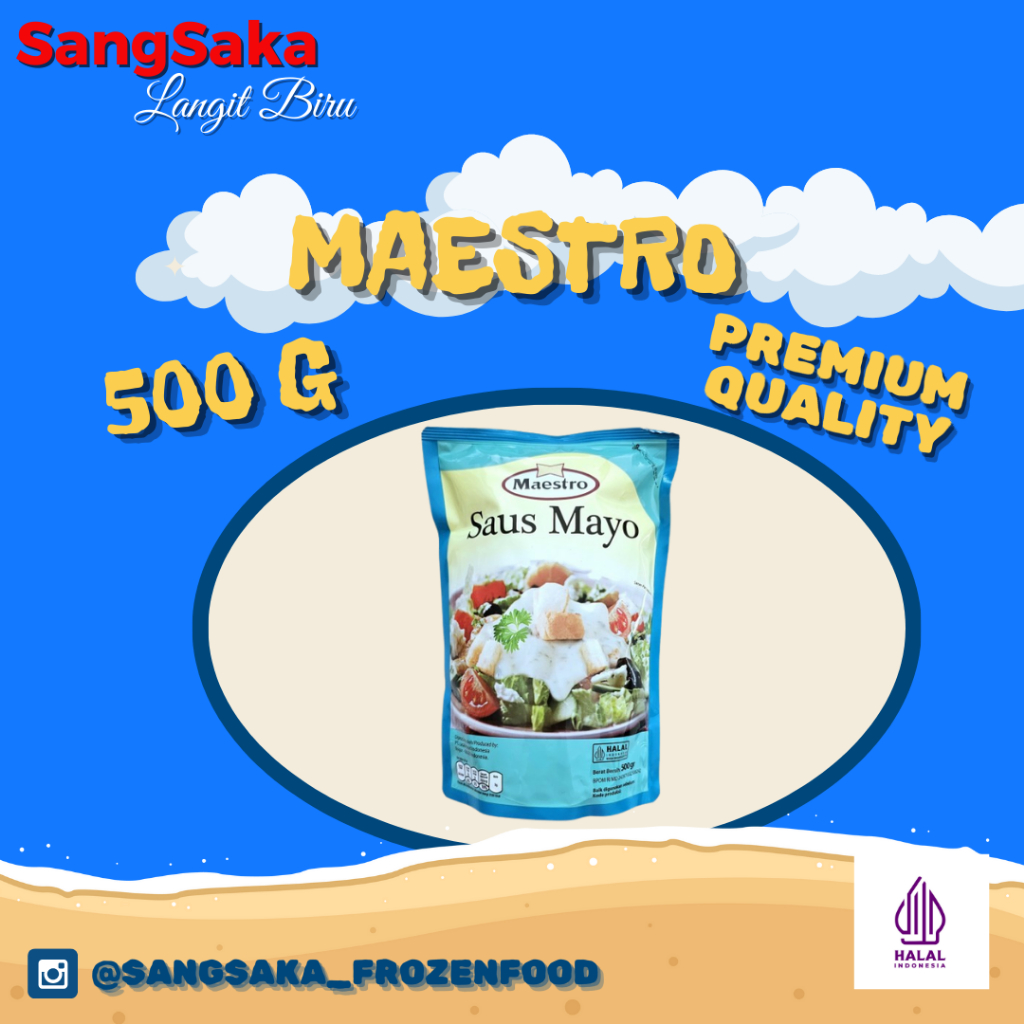 

MAESTRO SAOS MAYO PACK BIRU BERAT 500 GRAM