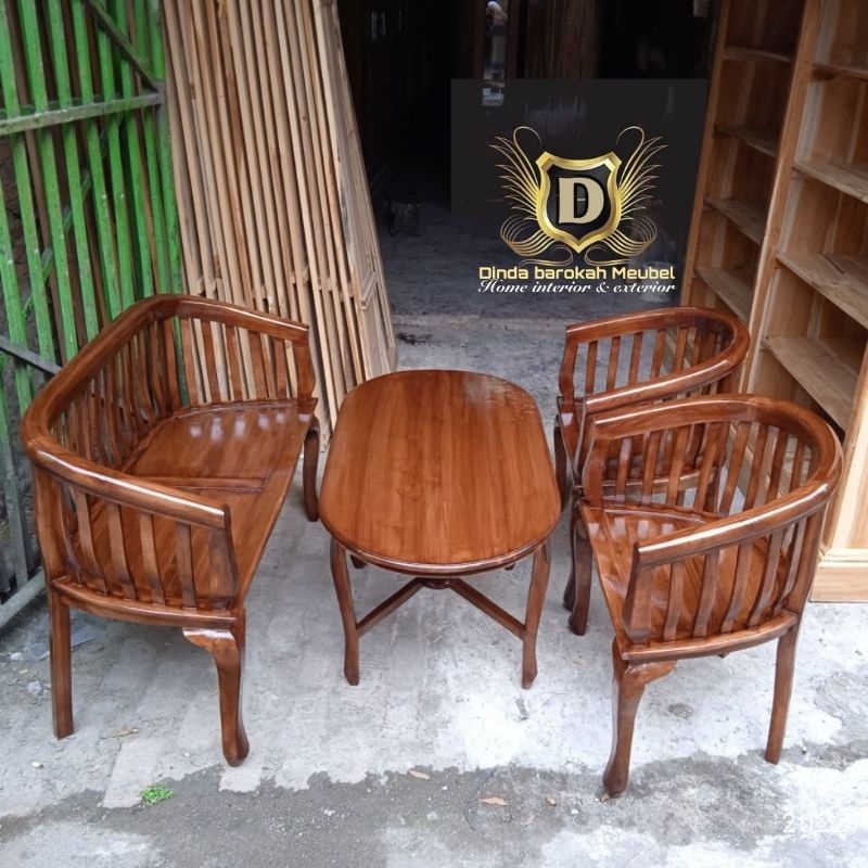 KURSI TAMU KAYU JATI MODERN, KURSI BETAWI LENONG, KURSI TERAS MINIMALIS BERKUALITAS