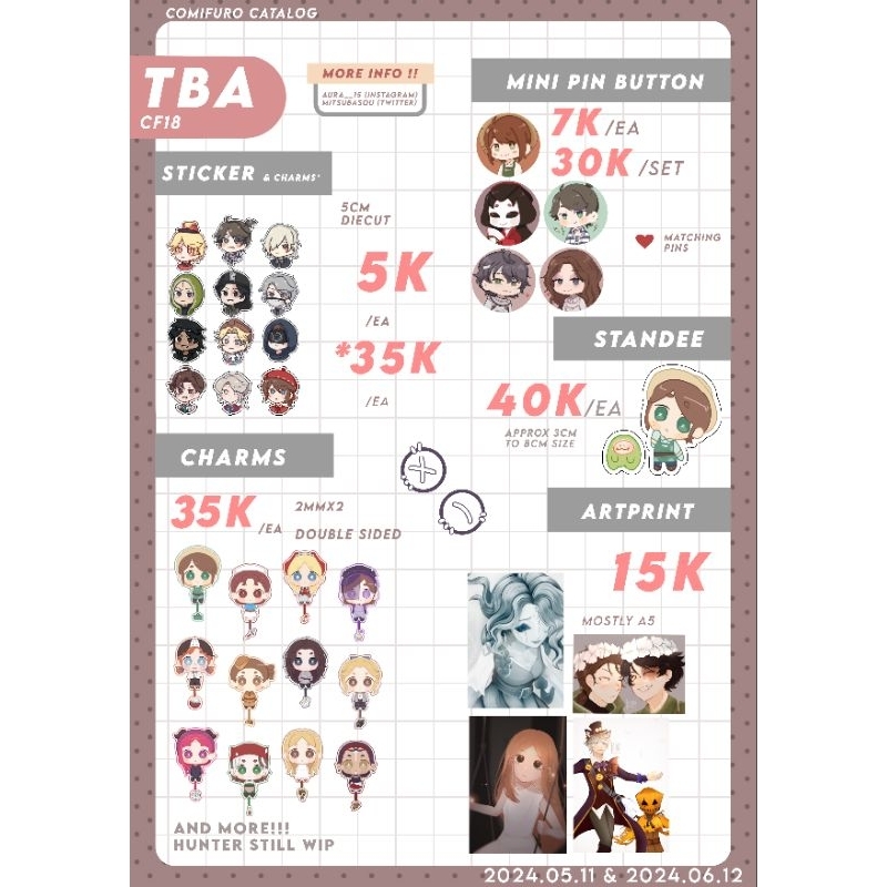 [Mitsubasou] Identity V Keychain Comifuro leftover