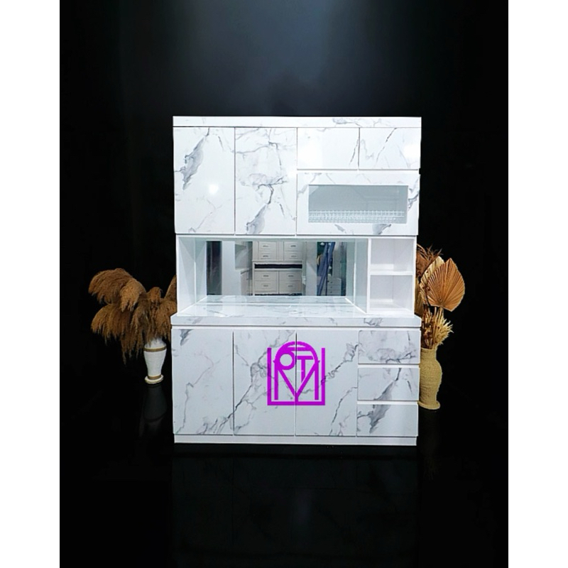 Lemari sayur 4 pintu  | rak sayur minimalis | rak piring | duco | hpl