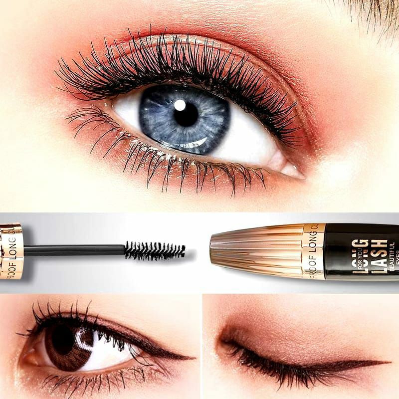 741Maskara 4D Silk Fiber Waterproof Eyelash Mascara Waterproof Maskara Pemanjang Bulu Mata Alami/ Ma