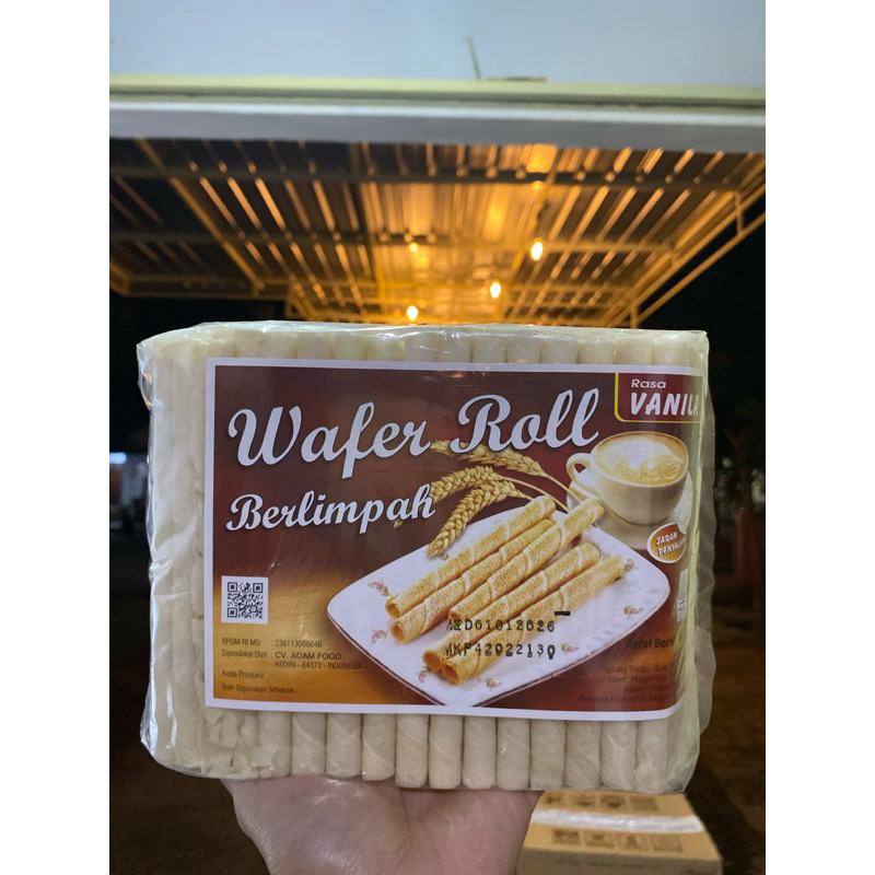 

Wafer Roll Rasa Vanilla Berat 900 Gram