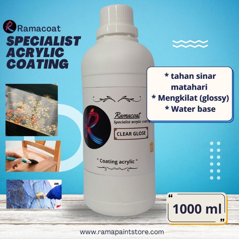 Ramapaint vernis batu /vernis kayu/vernis clear Gloss/coating kayu/coating batu/coating cat lukis/ve
