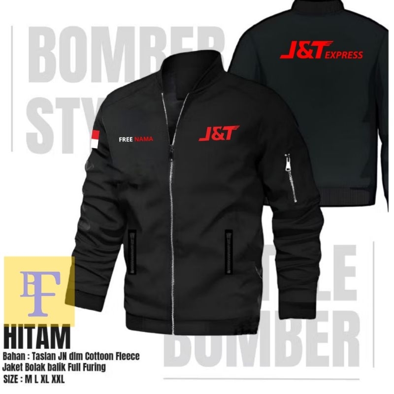 JAKET BOMBER J&T / JNT EXPRESS CUSTOM DESIGN WATERPROOF