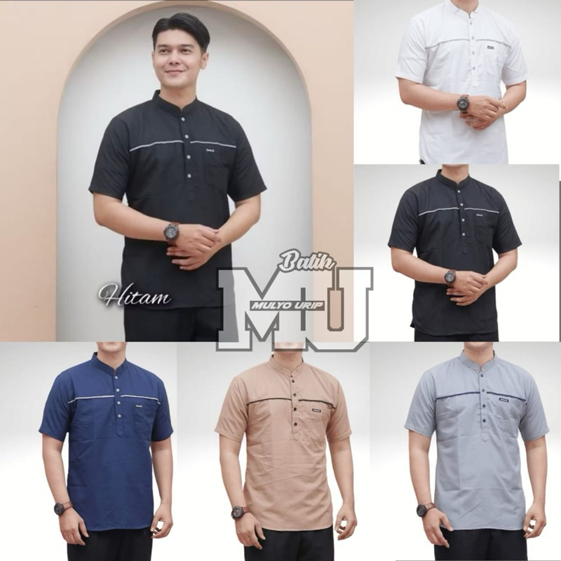 Baju koko lengan pendek model baru - baju koko pria dewasa lengan pendek