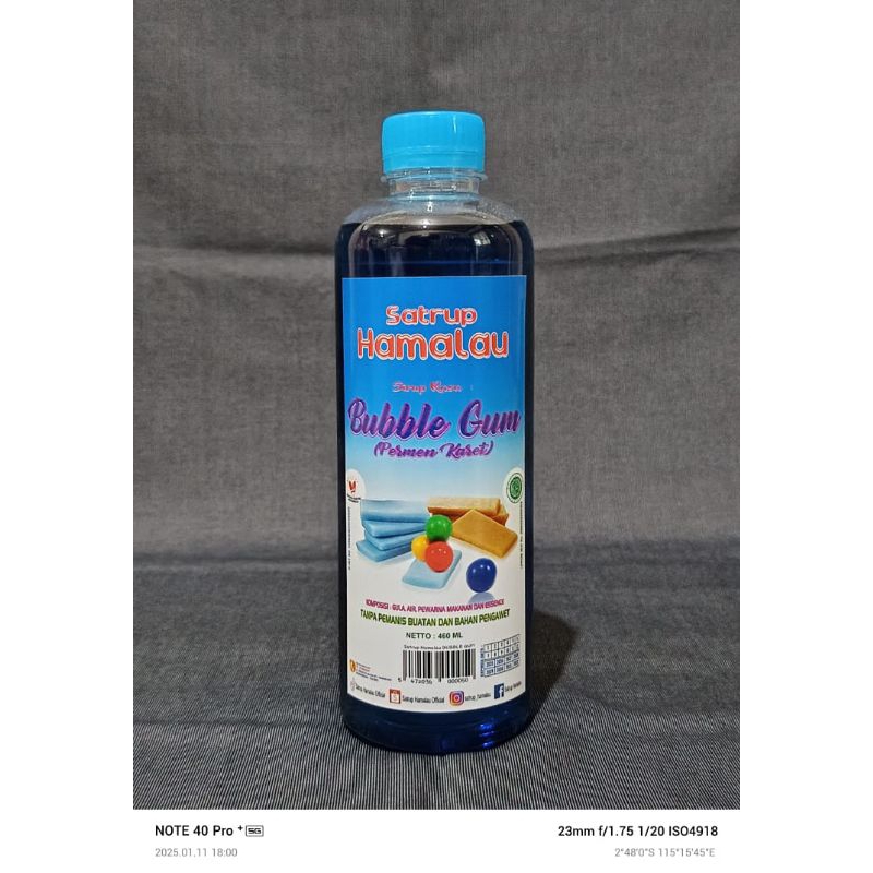 

Satrup Hamalau - Sirup Rasa Bubble Gum, permen karet, gulaan karet