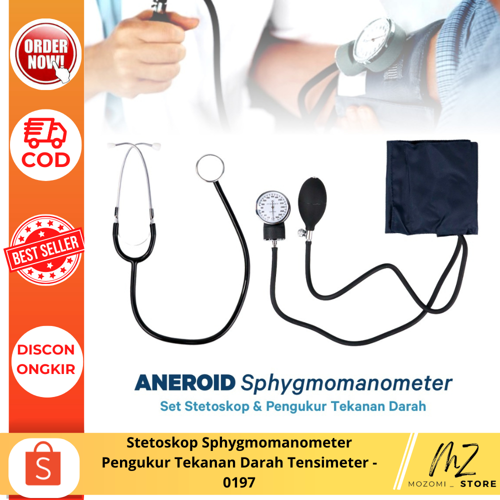Tensimeter Manual Pengukur Tekanan Darah Stetoskop Set / Alat Ukur Tekanan Darah