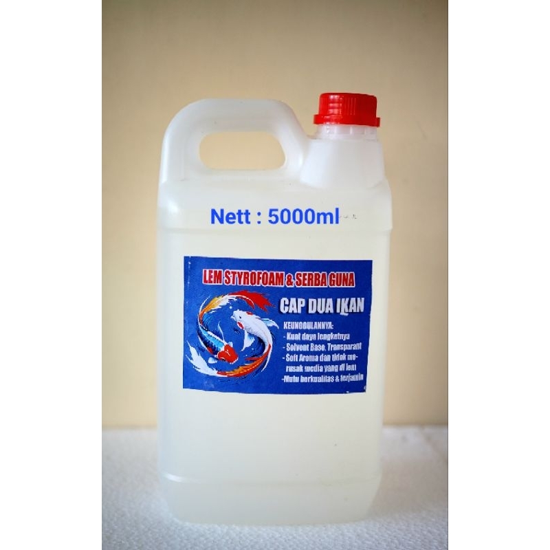 

Lem Styrofoam dan Serbaguna 5000ml (5lt) Cap Dua Ikan by BAS