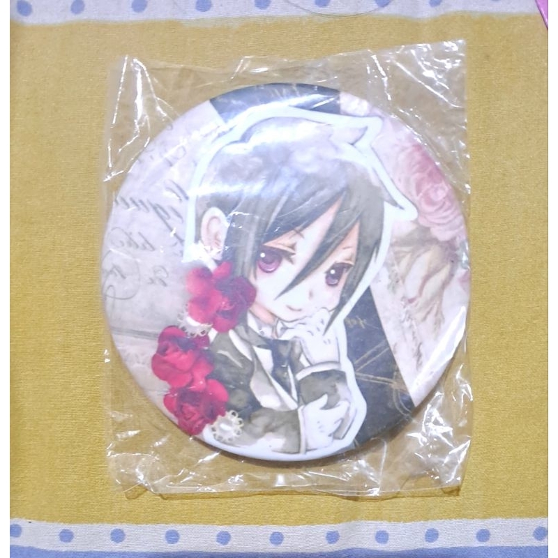 Preloved Pin badge Sebastian Michaelis Chibi Black Butler Kuroshitsuji limited cuma 1