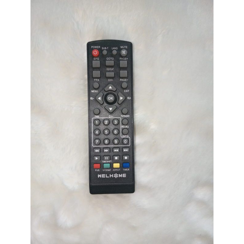 REMOTE REMOT STB T2 DVB T2 WELHOME ORIGINAL