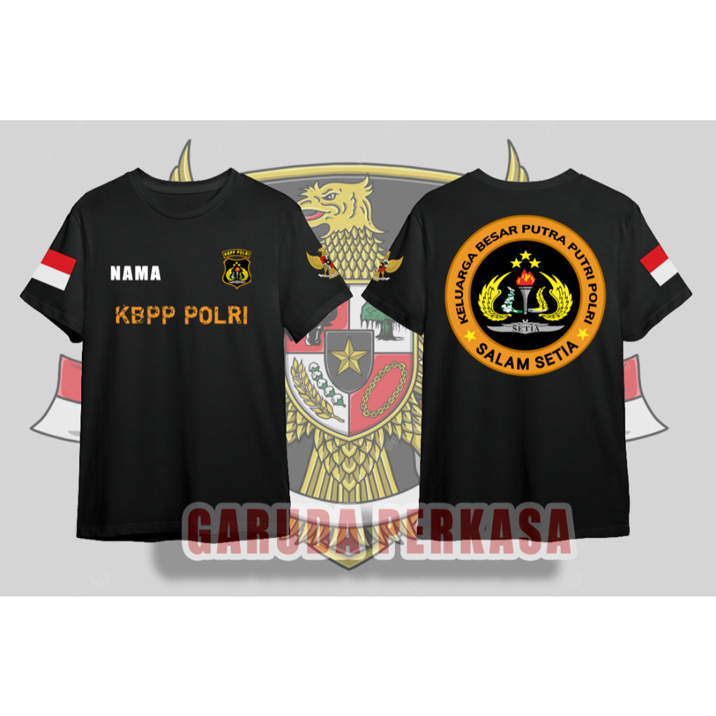 GARUDA PERKASA - KAOS PRIA LENGAN PENDEK KBPP POLRI KELUARGA BESAR PUTRA PUTRI POLRI BAJU INSTANSI