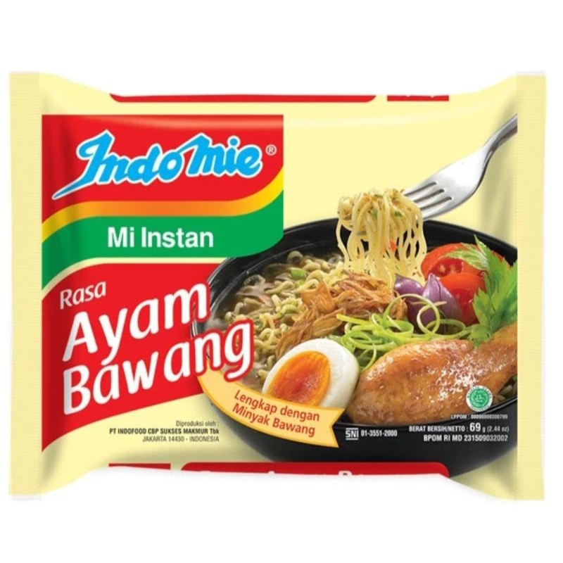 

Indomie Rasa Ayam Bawang Mi Instan Kuah 69 Gram