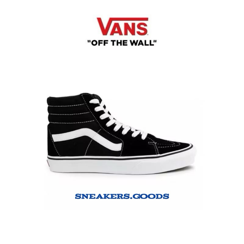 Sepatu Vans Sk8 Hi Black White Classic Original
