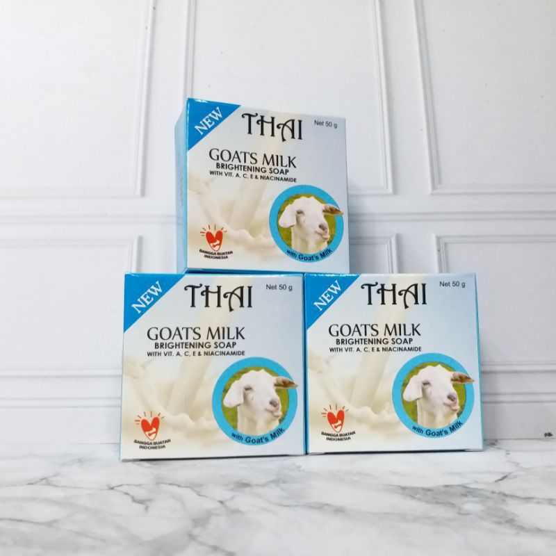 [3PCS] Sabun Thai Goats Milk Brightening Soap | Sabun Mandi | Harga Dapet 3Buah Sabun