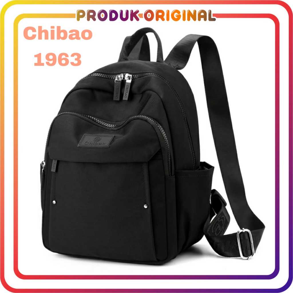 Chibao - Tas ransel chibao 1963 nilon waterproof tas ransel wanita muat laptop 12 inci