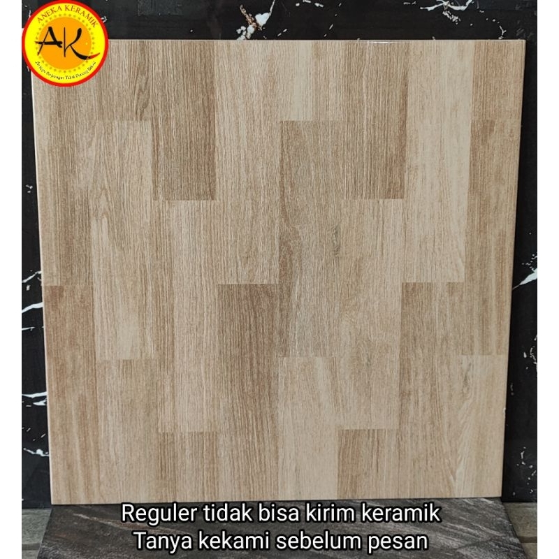 Keramik Lantai Ruangan Motif Serat Urat Kayu Glossy 50x50 Bolzano Bruno