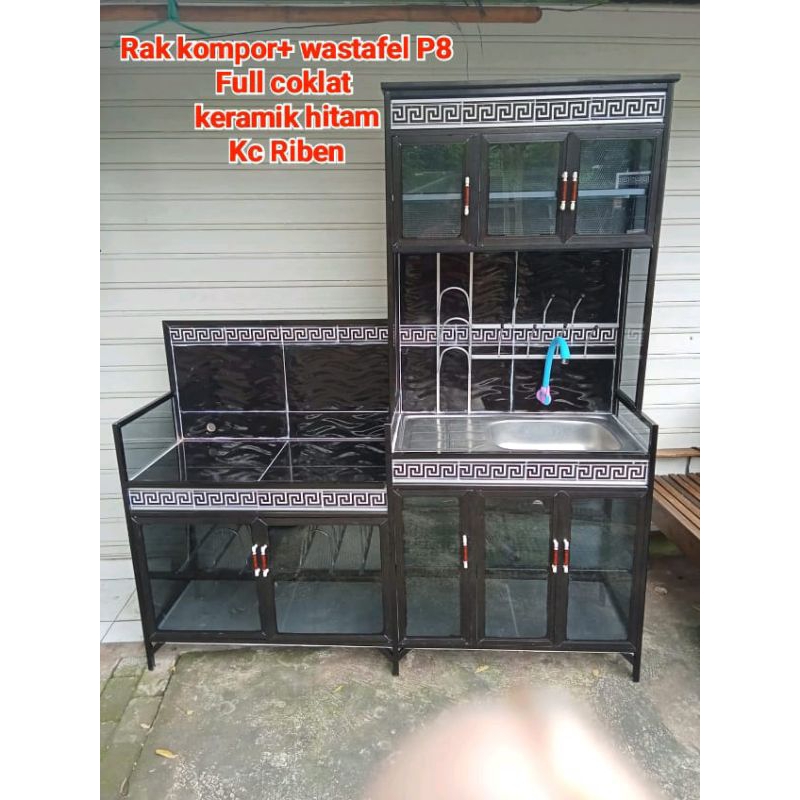 Meja / rak kompor + wastafel P8 - Hanya kota Semarang dan sekitarnya