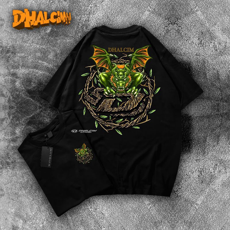 KAOS DISTRO ILUSTRASI NAGA LOGO FUL COTTON 24, KAOS DISTRO NAGA, KAOS NAGA BAWA LOGO, KAOS GAMBAR NA