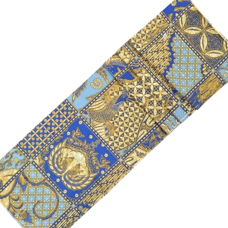 batik kejora kain batik premium solo elegan bahan katun motif sejardrajat kotak-kotak warna indigo c