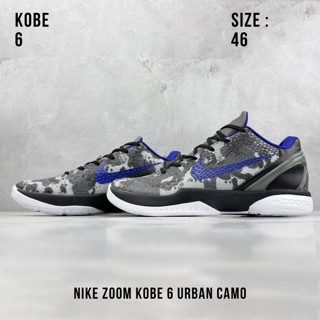 READY STOCK SIZE 46 - Nike Zoom Kobe 6 Urban Camo (VI) BNIB ORIGINAL MATERIAL