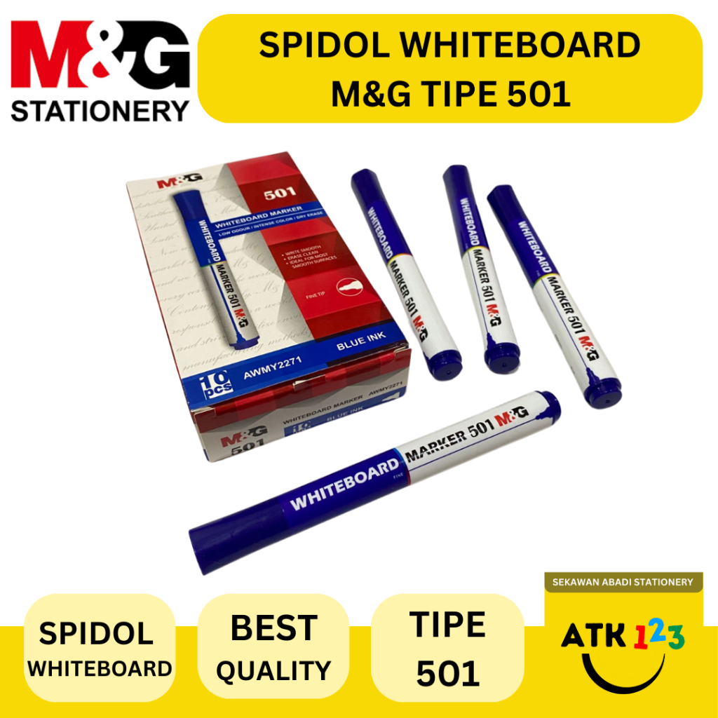 

Spidol Whiteboard Papan Tulis M&G 501 Smooth Write