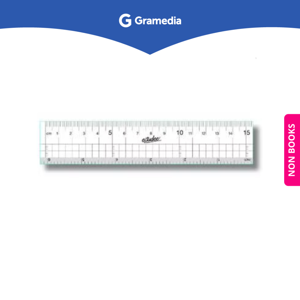 

Gramedia Surabaya - Estudee Graphic Ruler 15Cm Black Es-R015