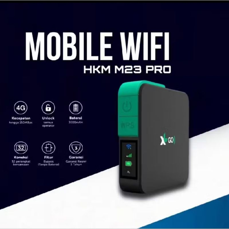 MODEM WIFI XL GO IZI HKM M23 PRO ALL OPERATOR / UNLOCK BLACK