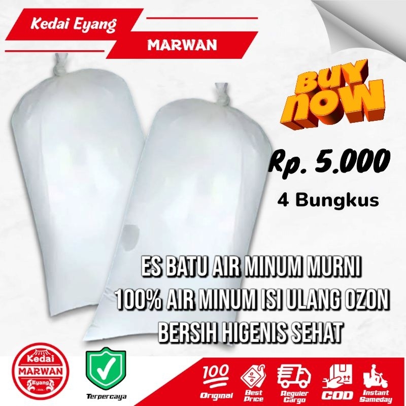 

Es Batu Air minum Murni 100% Es Batu Plastik Kiloan Es Batu Air Bersih Higenis