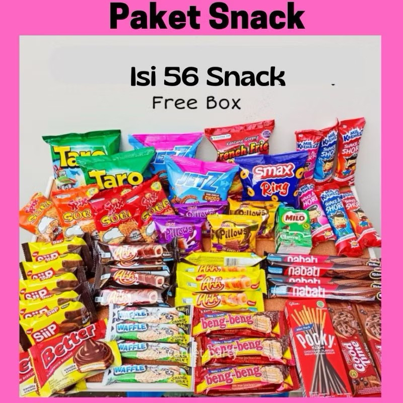 

PAKET SNACK ISI 56snack Cocok untuk WISUDA/ULANG TAHUN