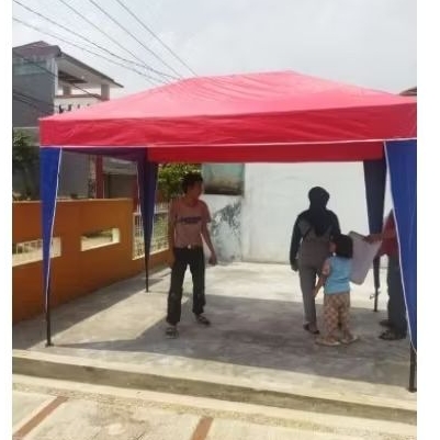 Tenda cafe 2x3 sistem bongkar pasang Bahan D300 tebal