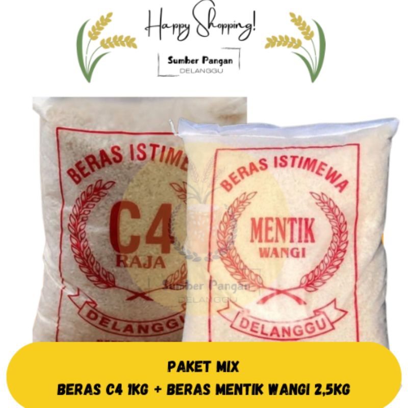 

Paket Kombo Beras C4 Merah 1Kg + Mentik Wangi 2,5Kg