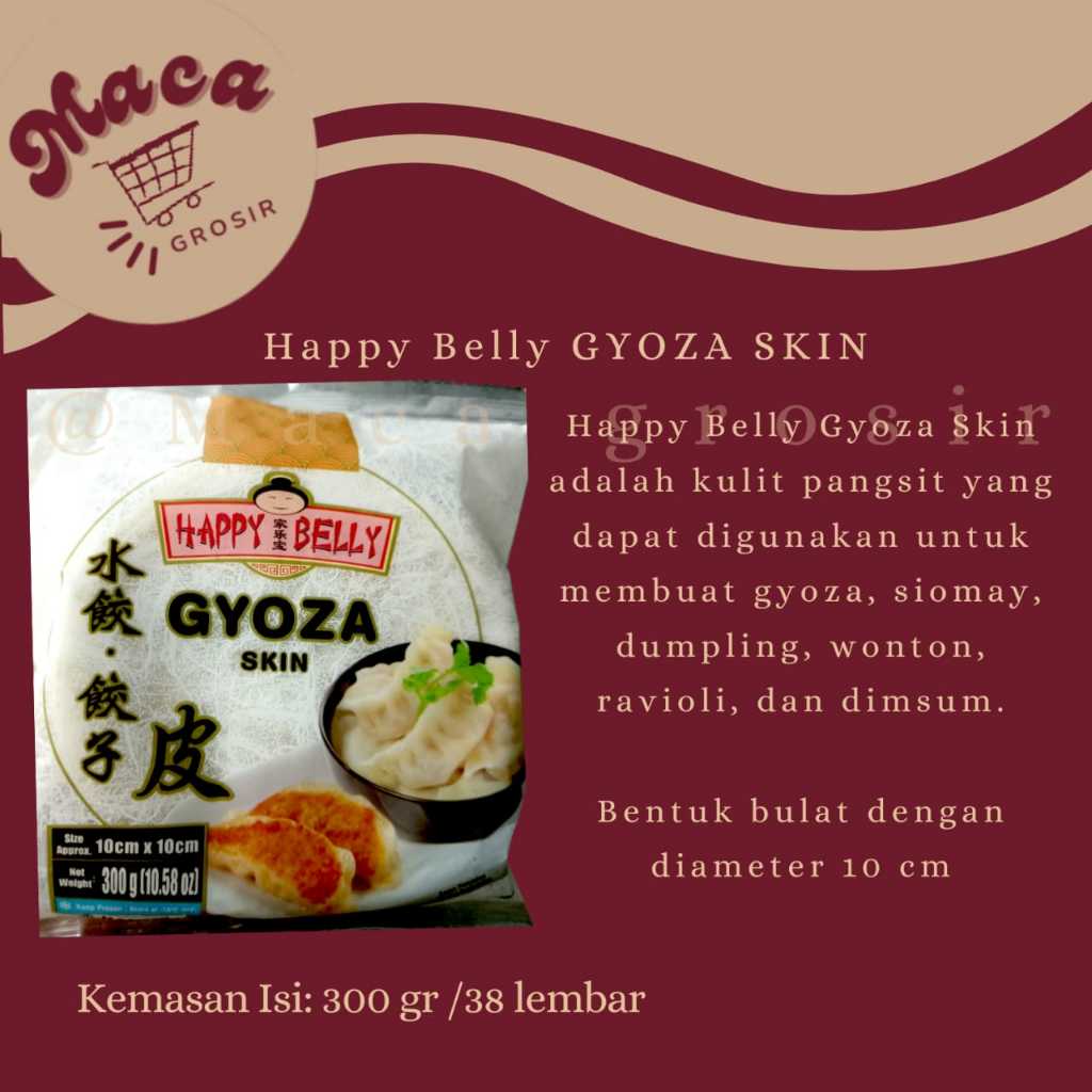 

Gyoza Skin Happy Belly 300gr/38 lembar