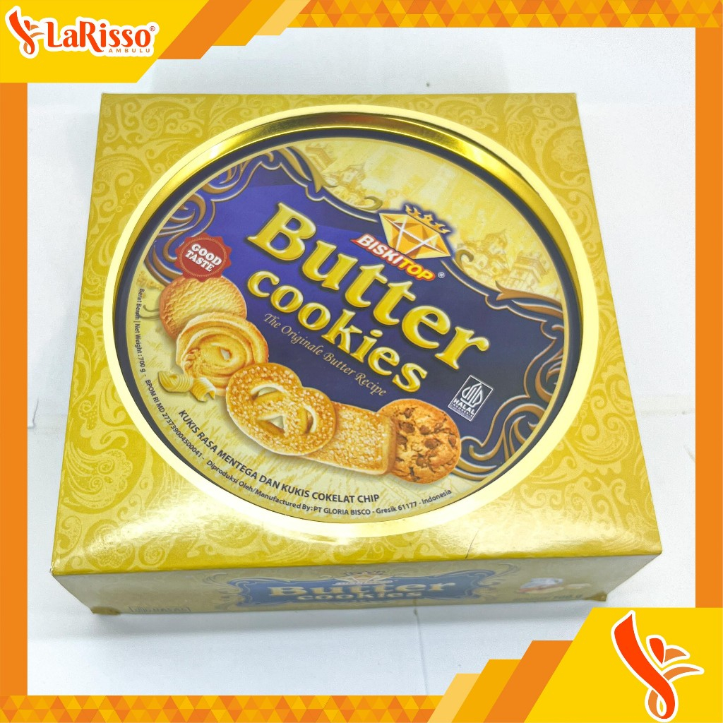 

BISKITOP BUTTER COOKIES KALENG 700GR(TWINPACK 2'S)