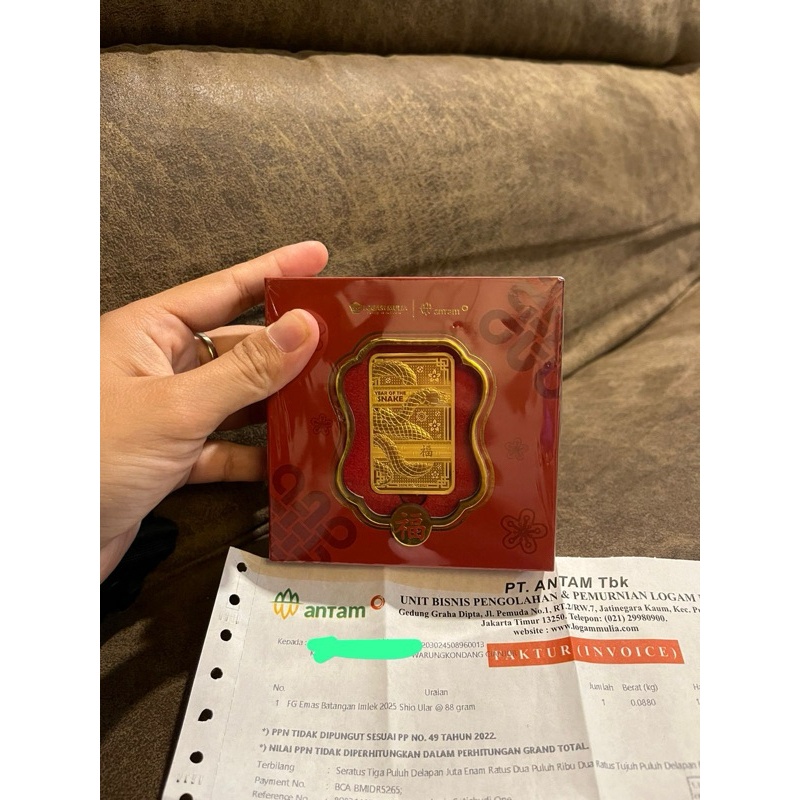 logam mulia shio ular 88gr 139jt SEGEL harga dibawah butik