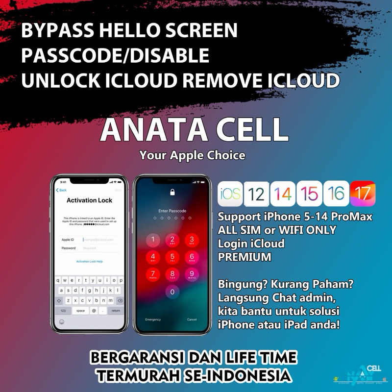 BYPASS IPHONE IPAD LOCK ICLOUD HELLO OR PASSCODE