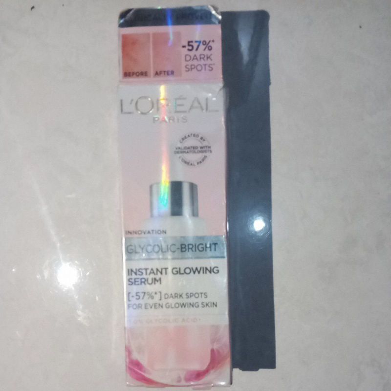 L'oreal instan glowing serum reject kardus